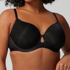 Soma Lightly Lined Perfect Coverage Bra Black 40D